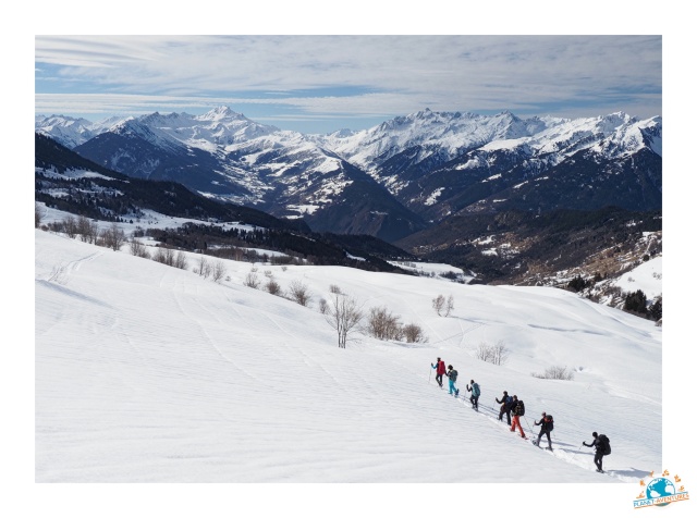 Raquettes Savoyardes et Cocktail neige en Vanoise Illustration Planet-aventures de Raquettes Savoyardes et Cocktail neige en Vanoise
